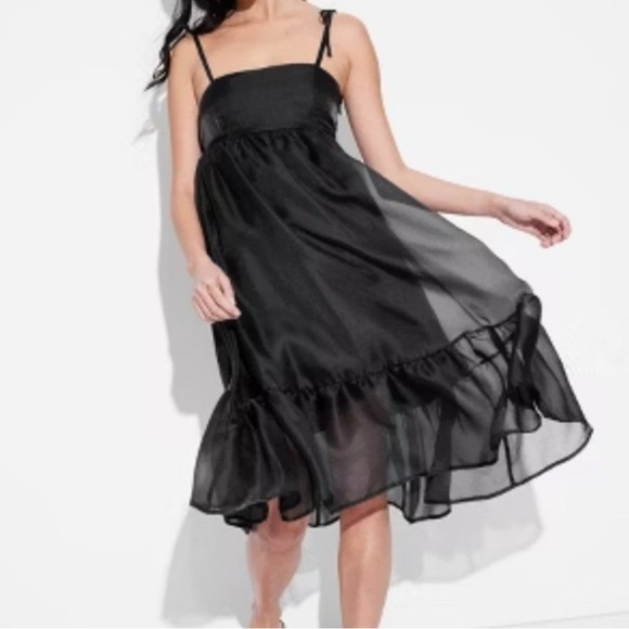 wild fable Dresses & Skirts - Wild Fable Black Organza Whimsigoth Dress Size M